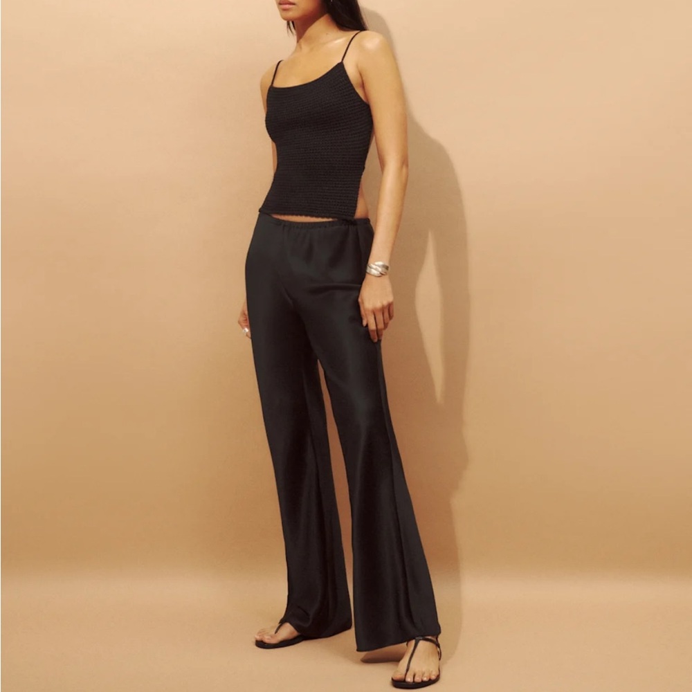 Reformation Gale Satin Mid Rise Bias Pant Size XL